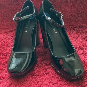 Madden Girl Black Patent Mary Jane Heels